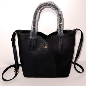 LC Lauren Conrad Black Adjustable Crossbody Mini Tulip Bag